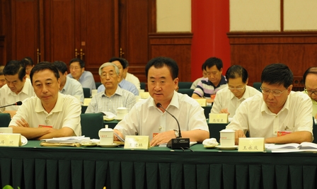Chairman Wang Jianlin Delivered Speech on CPPCC Theme Meeting