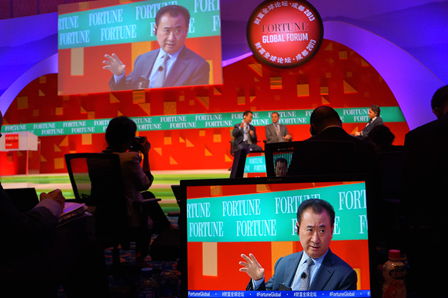 Wang Jianlin talks about 'new future' at Fortune forum