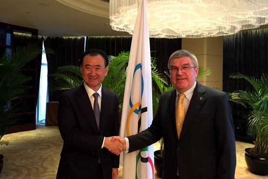Chairman Wang Jianlin Meets with Thomas Bach