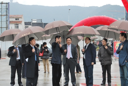 无锡市政府领导视察无锡滨湖万达广场项目