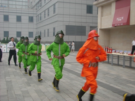 北京区域CBD万达广场举行消防演习