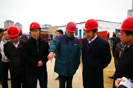 淮安市领导视察淮安万达广场进度