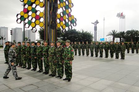 福州金融街商管成立民兵突击分队