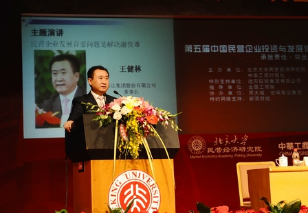 王健林董事长出席民营企业论坛