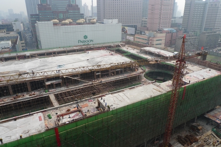 沈阳太原街一期改造工程提前封顶