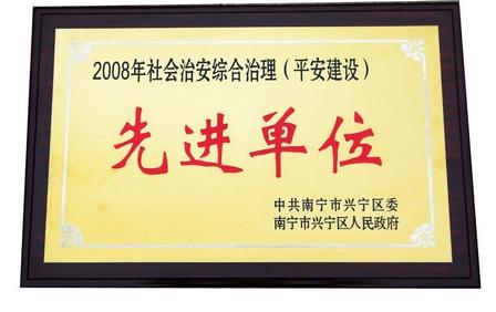 南宁商管被授予平安建设先进单位