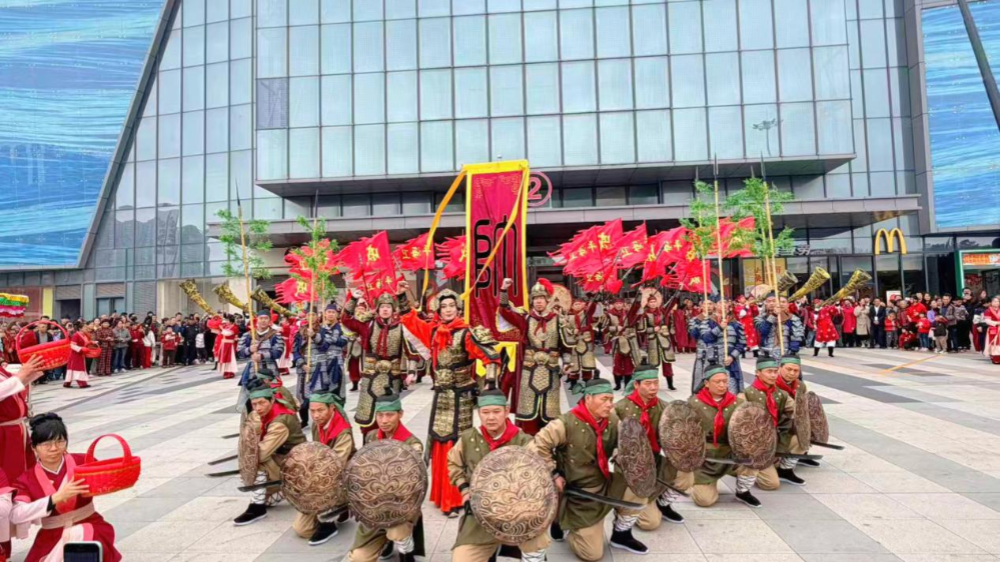 莆田秀屿万达广场举办“戚家军108将”大型实景表演