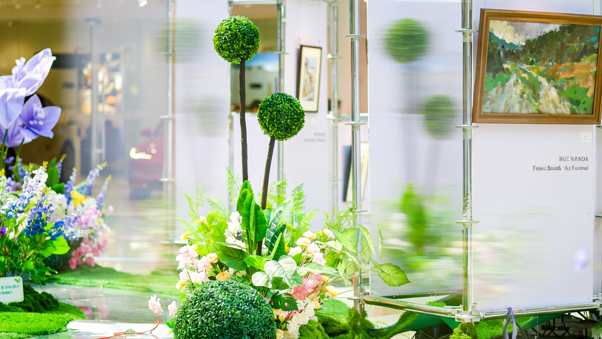 南昌紅谷灘萬達廣場聯合高校開展美術作品展