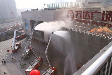 南京建邺万达广场承办江苏省2012年度大型消防演习