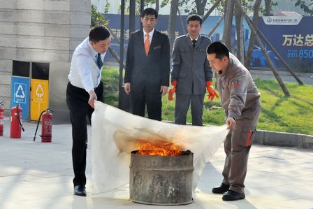 石家庄万达洲际酒店组织消防安全灭火操作训练