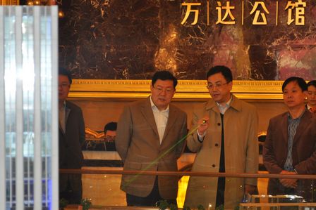 南京市领导视察南京江宁万达广场